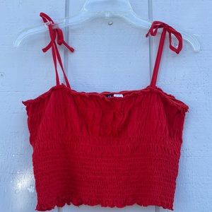 Red crop top